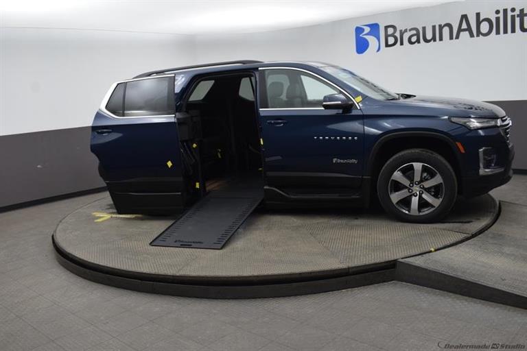 2022 Northsky Blue BraunAbility Chevrolet Traverse 3LT with XI Conversion