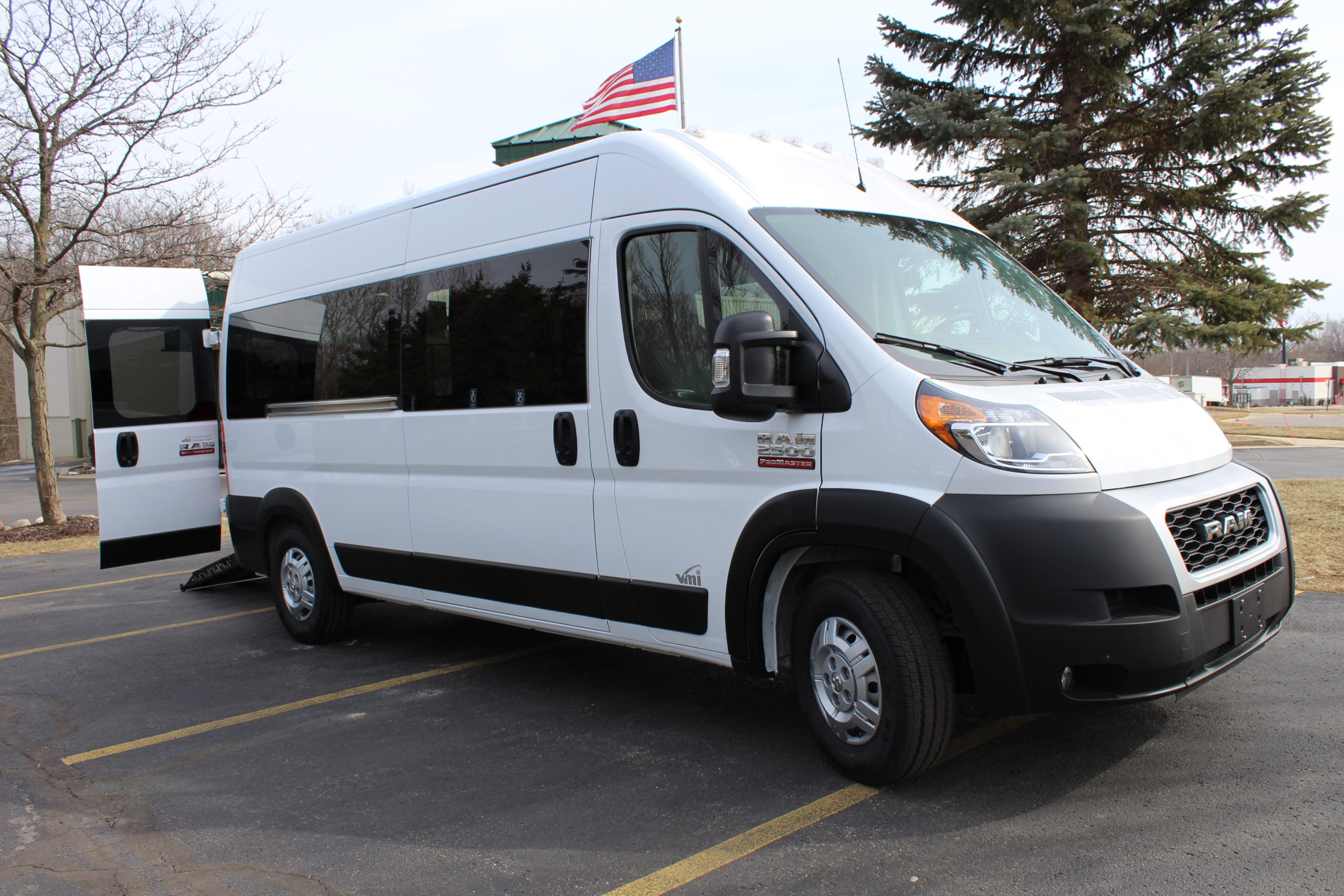 2021 White VMI Dodge Promaster 2500 with Rear Fold Out Conversion
