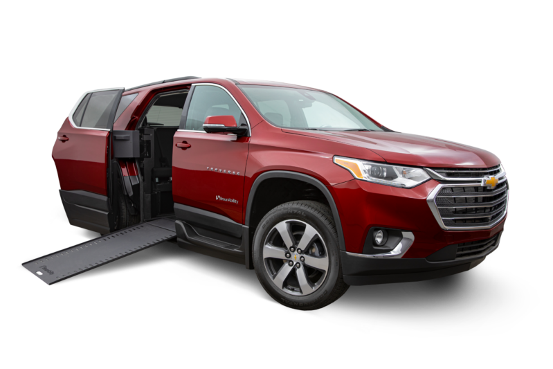 2022 Cherry Red BraunAbility Chevrolet Traverse 2LT RS with XI Conversion