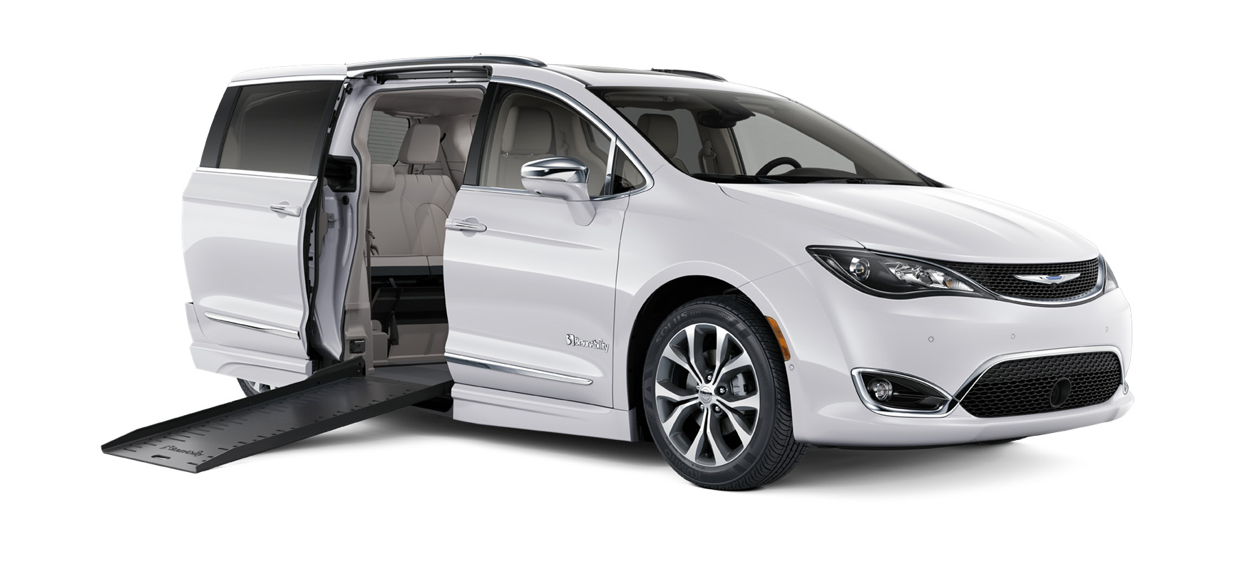 2021 Bright White BraunAbility Chrysler Pacifica Touring L with XT Conversion