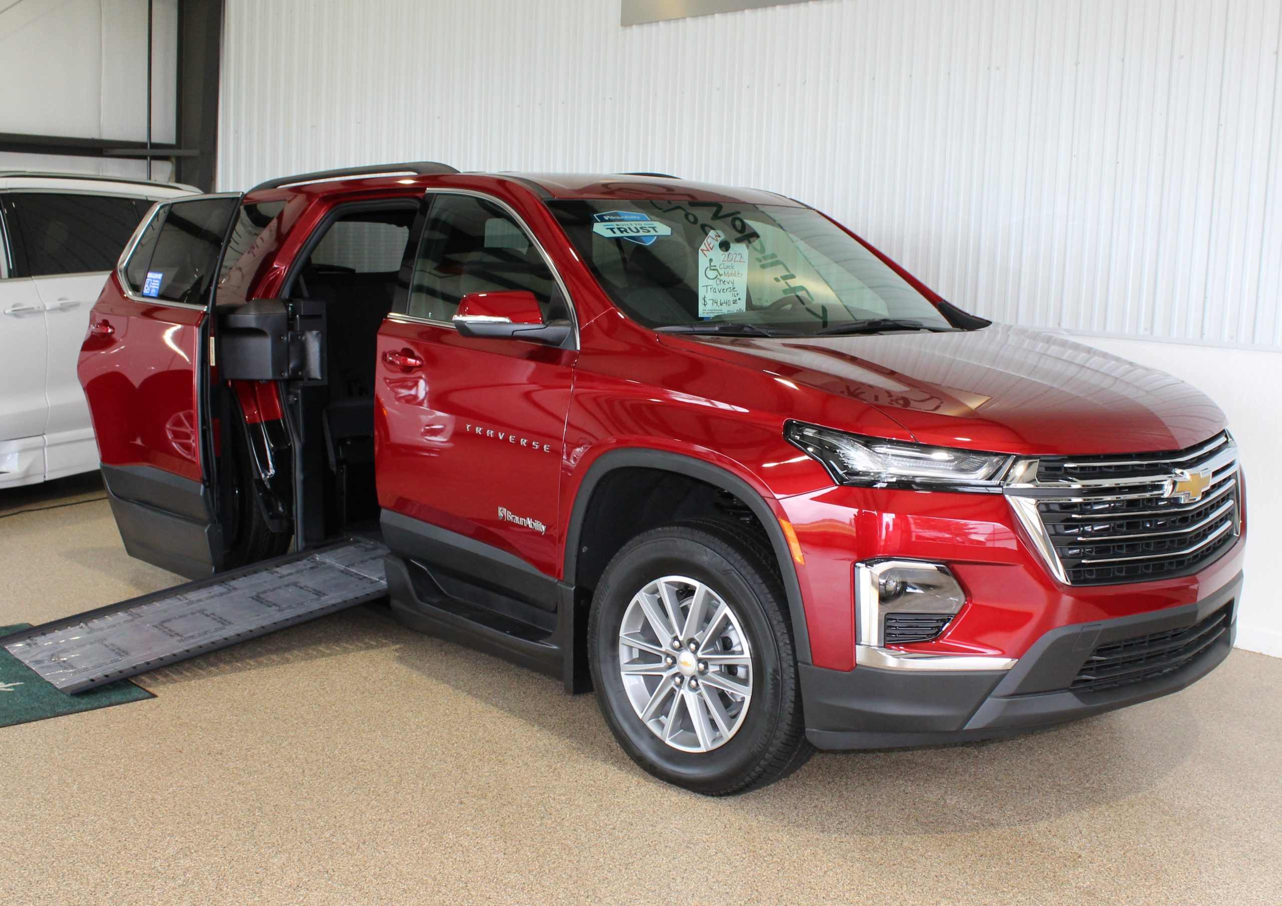 2022 Cherry Red Chevy Traverse 1LT with BraunAbility XI Conversion