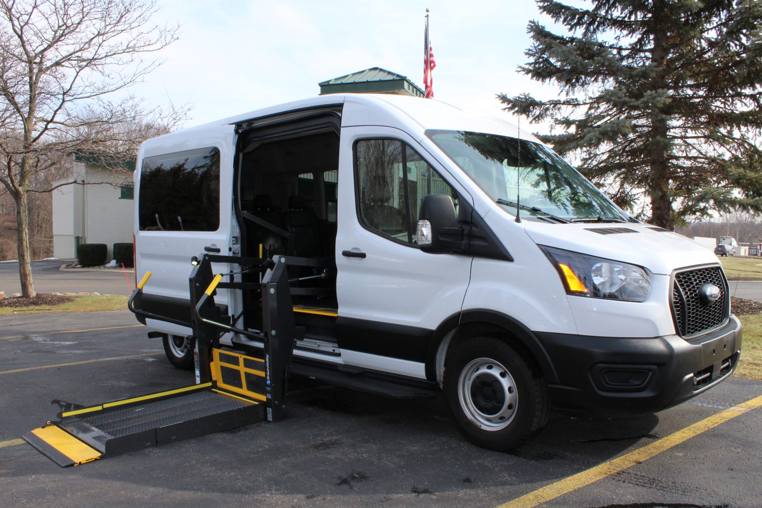 2019 White BraunAbility Ford Transit 350XL with ADA Lift Conversion
