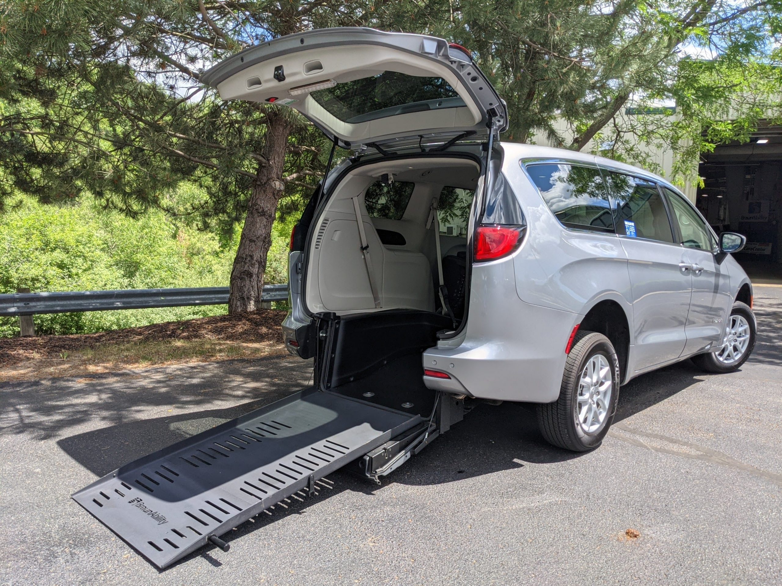 2020 Billet Silver Chrysler Voyager LX with BraunAbility Rear Entry Conversion