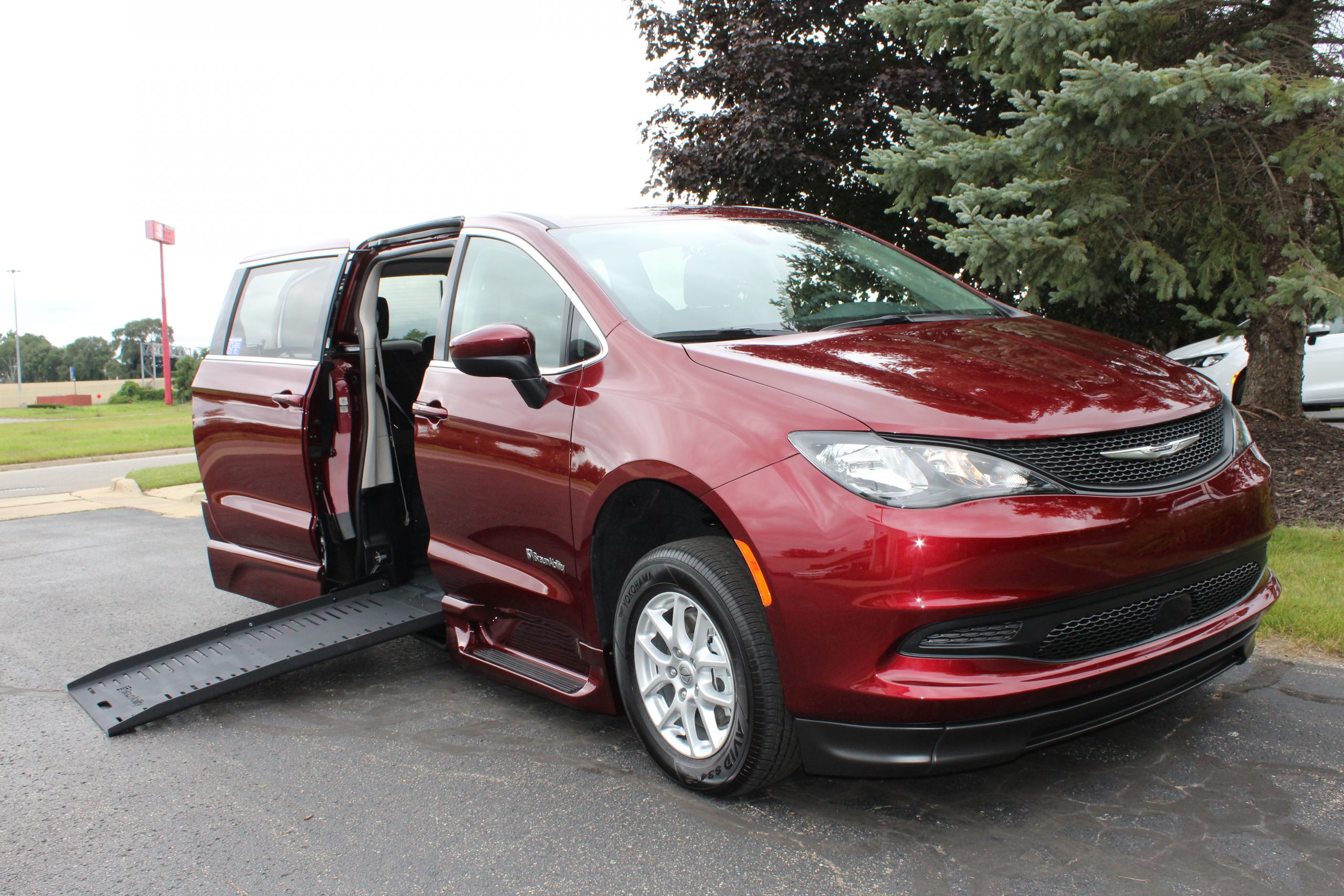 2022 Velvet Red Chrysler Voyager LX with BraunAbility XT Conversion