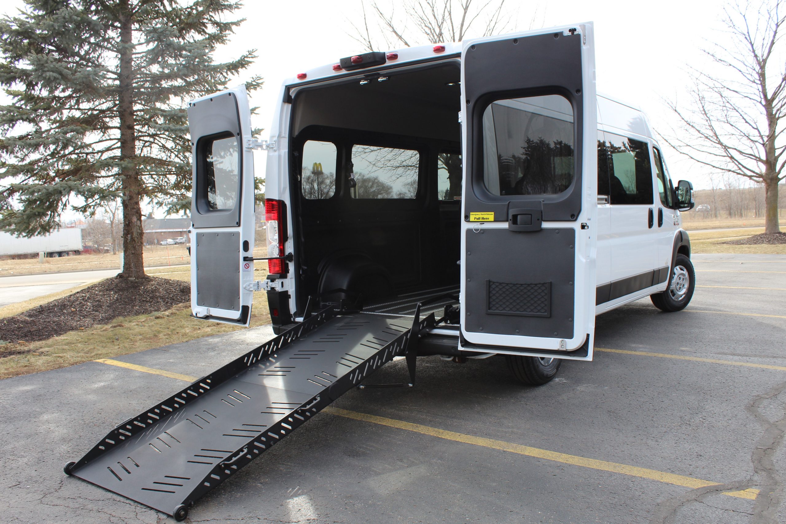 2021 White Dodge Ram Promaster 2500 with VMI Rear Entry Conversion