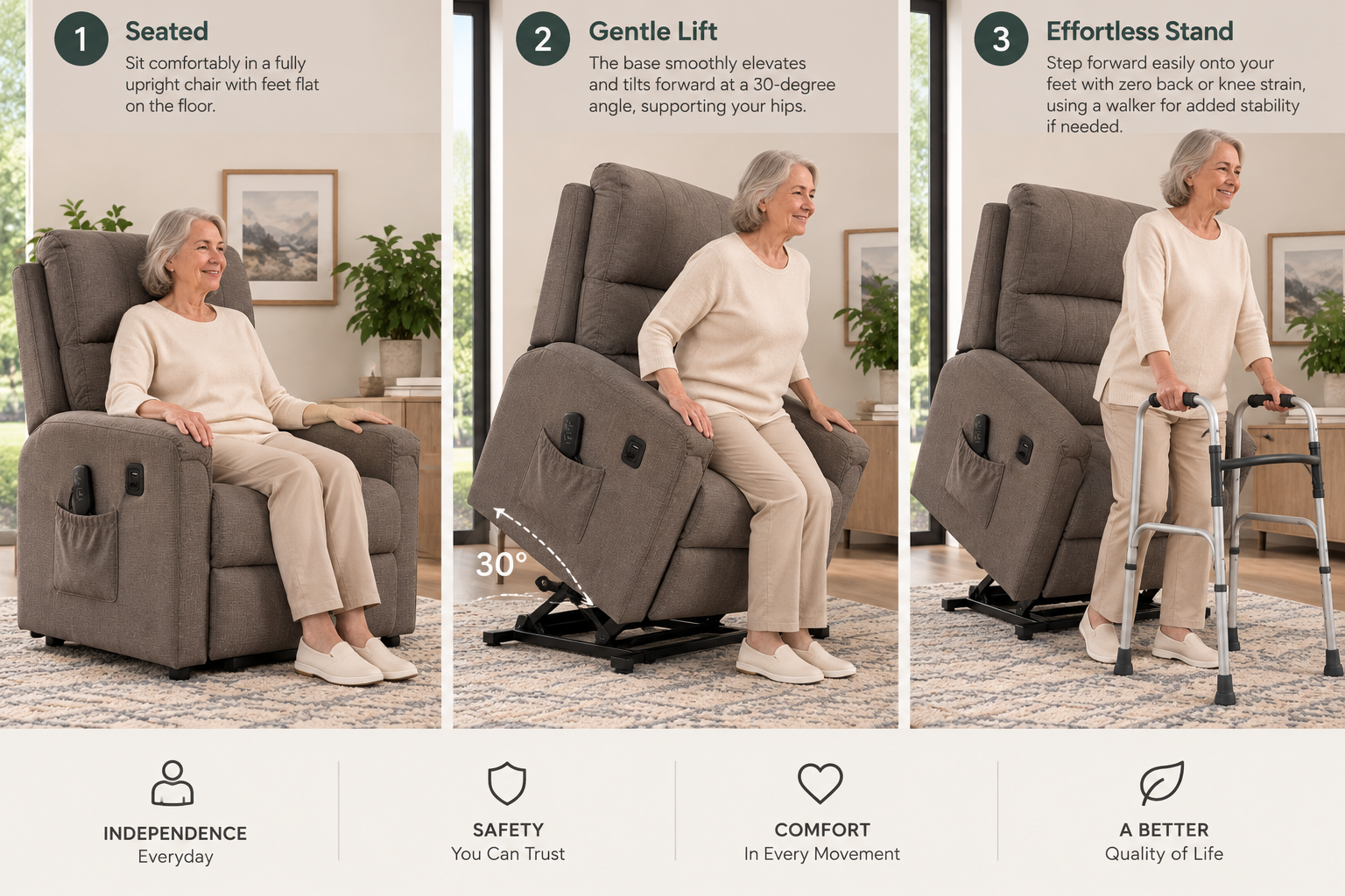 How Lift Chairs Can Improve Mobility and Independence for Seniors in Small Apartments