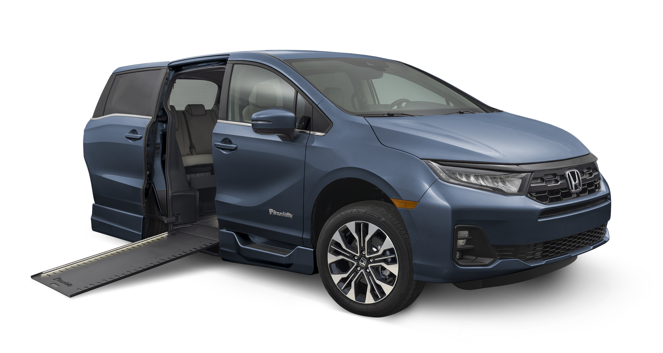 2026 Smoke Blue Pearl Honda Odyssey EX-L with BraunAbility XI Conversion with Rubber