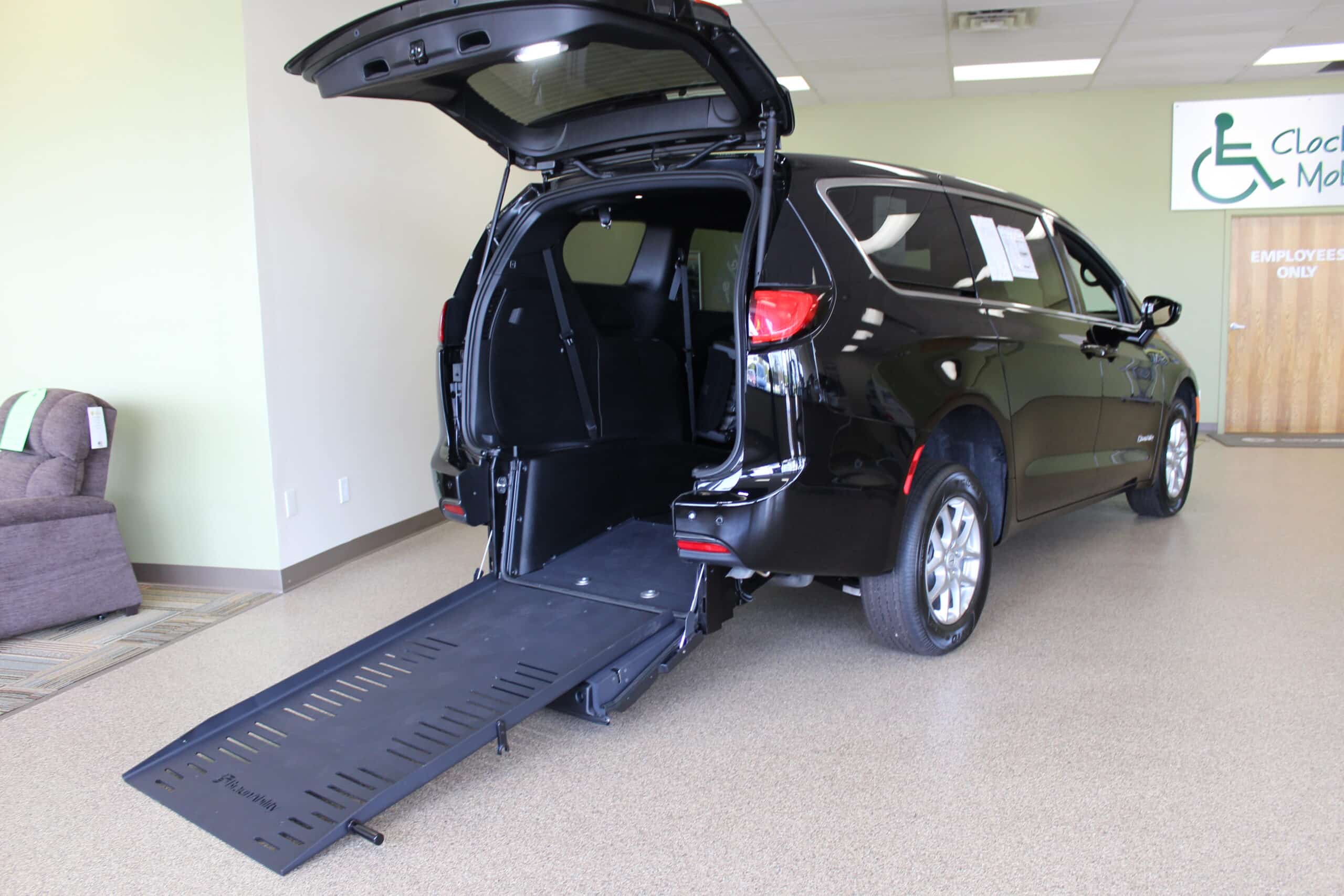 2026 Diamond Black Chrysler Voyager LX with BraunAbility V7 Rear Entry Conversion