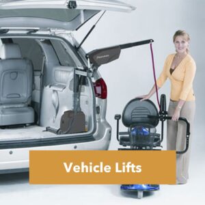 Scooter lift loading into a minivan
